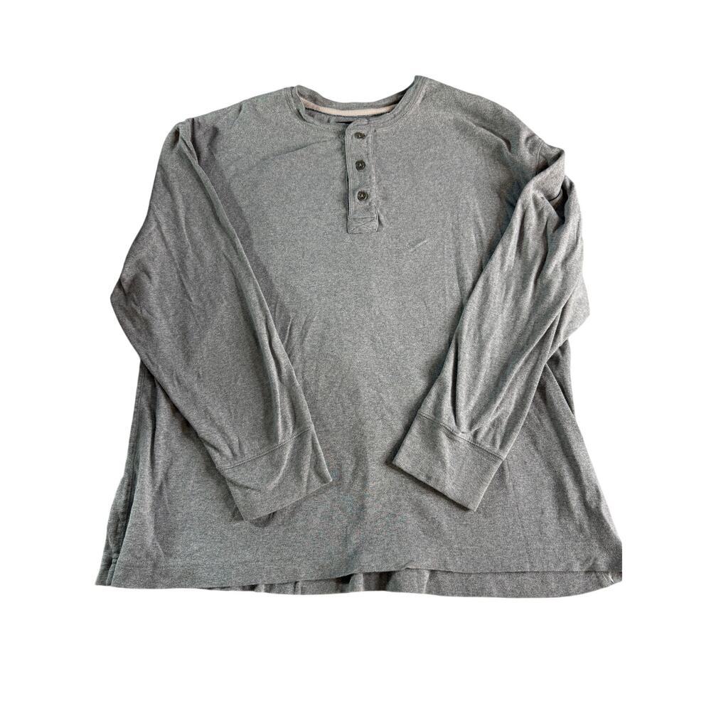 RedHead Mens XL Long Sleeve Henley Shirt Gray Soft Casual Outdoors Thermal Style